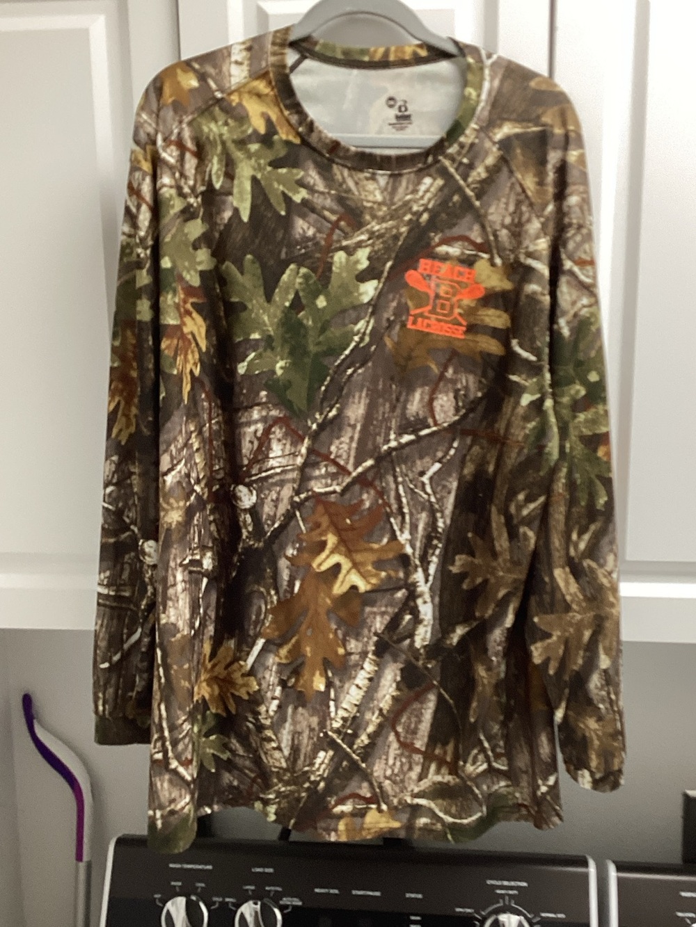 LaCrosse Long-Sleeve Camouflage Tee with Orange Logo